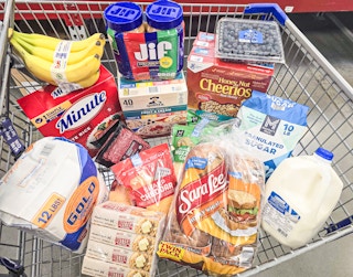 cart full of groceries