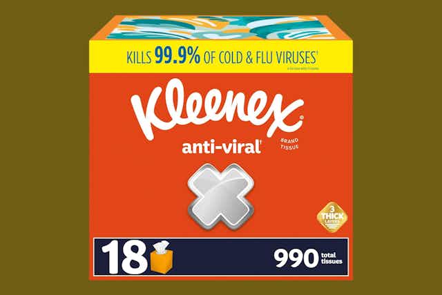 Kleenex Anti-Viral Facial Tissue, as Low as $0.91 per Box on Amazon card image