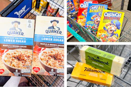 oatmeal cereal cheese collage