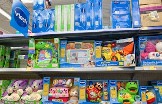 photo of Vtech toys in Walmart toy section