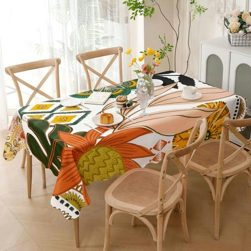 Boho Floral Tablecloth