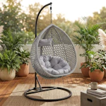 Dakota Fields Wicker Egg Chair