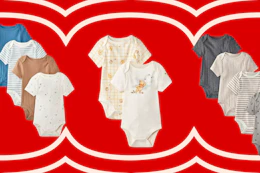 3 cloud island baby bodysuit sets side by side