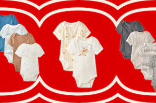 3 cloud island baby bodysuit sets side by side