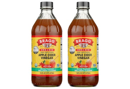 2 Bragg Organic Apple Cider Vinegars