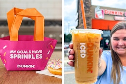 dunkin tote + donut 