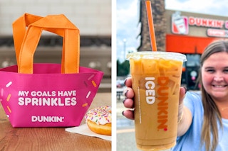 dunkin tote + donut