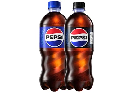 2 Pepsi Soda Bottles