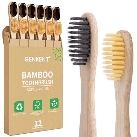 Bamboo Toothbrushes 12-Pack