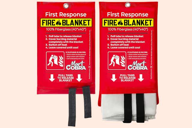Emergency Fire Blankets 2-Pack, Only $29.99 on Amazon (Reg. $45) card image