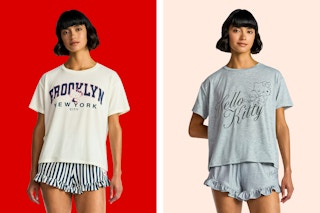 Two styles of Hello Kitty Women's pajama sets