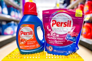 persil laundry detergent and pacs on shopping basket