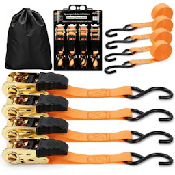 Ratchet & Tie Down Straps 4-Pack