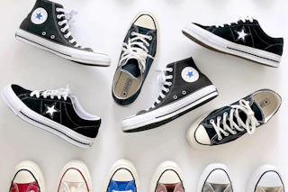 various colors of converse classic low-top and high-top sneakers