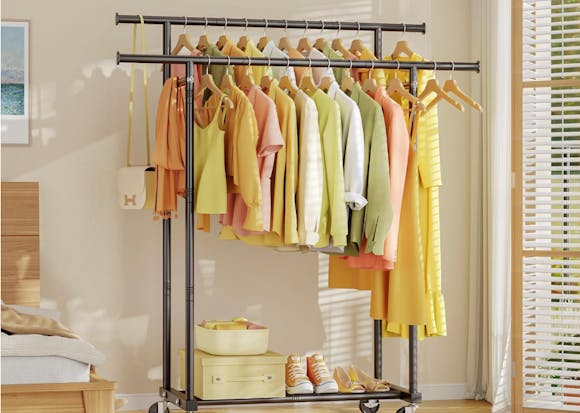 Double-Rod Clothing Rack, Now $22.19 on Amazon