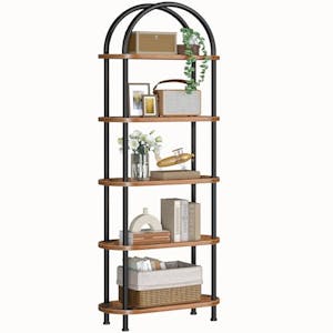 Open Industrial Arched Bookcase