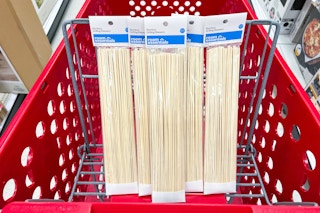 room essentials bamboo skewers for grilling in a target cart