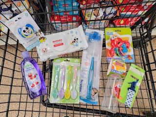 baby supplies in a cart