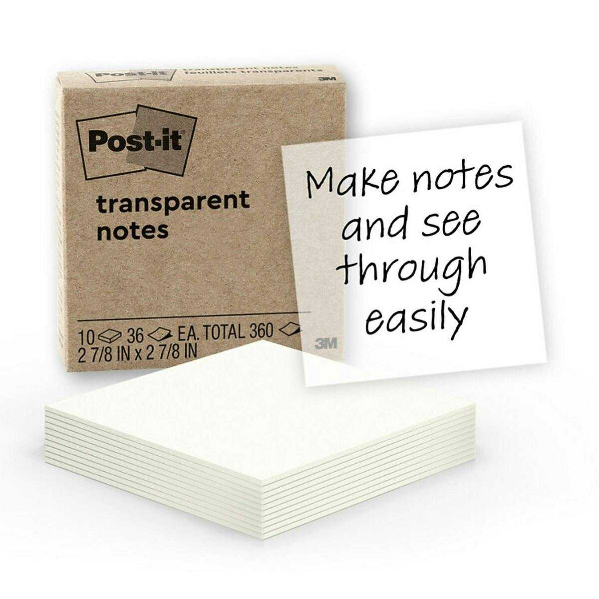 Post-it Transparent Sticky Notes 10-Pack