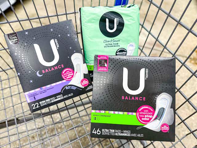U by Kotex 100-Count Liners, Just $3.84 on Amazon card image