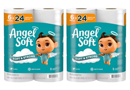 2 Angel Soft Toilet Paper Packs