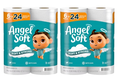 2 Angel Soft Toilet Paper Packs