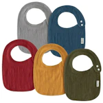 Muslin Baby Bibs 5-Pack