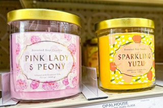 opalhouse candles sitting on a target shelf