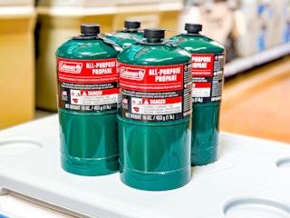 4 Coleman All Purpose Propane Gas Cylinders (in store image at Walmart)