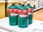 4 Coleman All Purpose Propane Gas Cylinders (in store image at Walmart)
