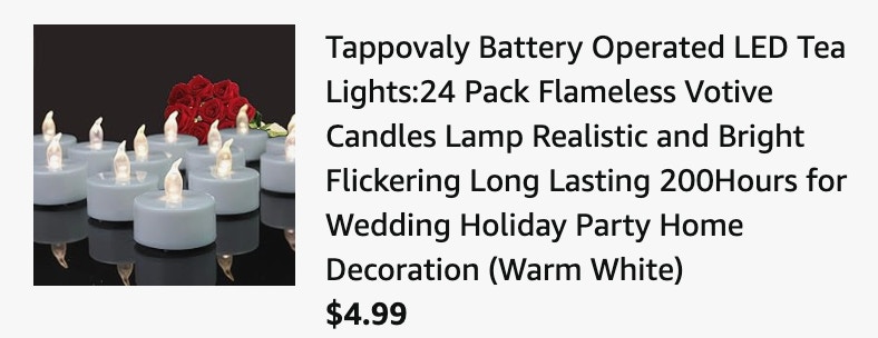 LED tea lights-amazon deal