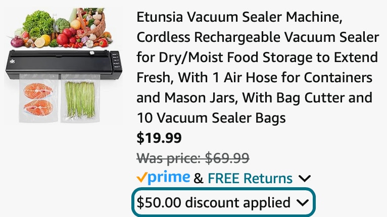 Etunsia Vacuum Sealer Machine