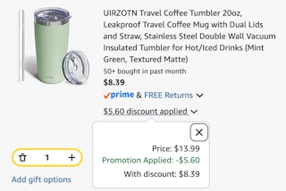 travel coffee tumbler