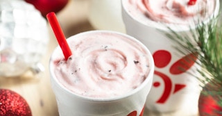 Chick-fil-a peppermint chip milkshake