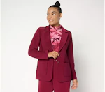Brushed Back LK Fusion Notch Collar Blazer