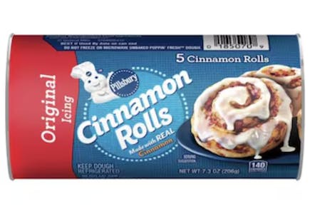 2 Pillsbury Cinnamon Rolls Cans