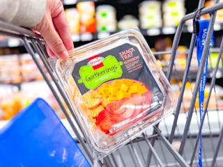 Hormel Gatherings Snack Tray in Walmart shopping cart