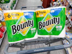 bounty paper towels packs in walgreens cart
