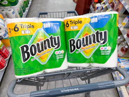 bounty paper towels packs in walgreens cart