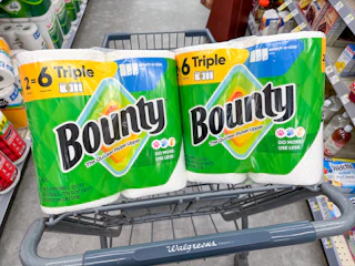 bounty paper towels packs in walgreens cart