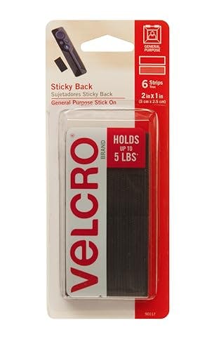 Sticky Back Fastener Strips 6-Pack