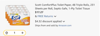 scott toilet paper Amazon receipt