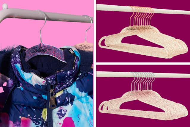 Get 100 Justice Glitter Hangers for Only $9.72 at Walmart (Reg. $20) card image