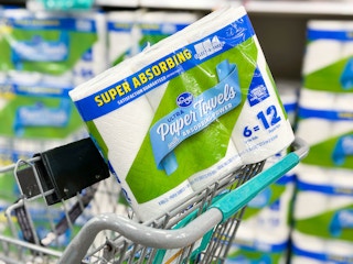 kroger paper towels in shopping cart