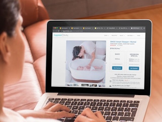 someone looking at the pricing for renting a SNOO bassinet