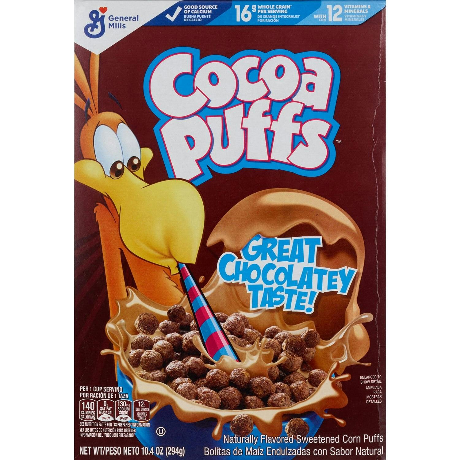 2 Cocoa Puffs Cereal Boxes