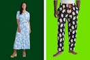 women's dress and men's halloween pajama pants