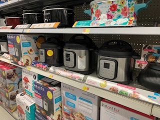 instant pot section at walmart store
