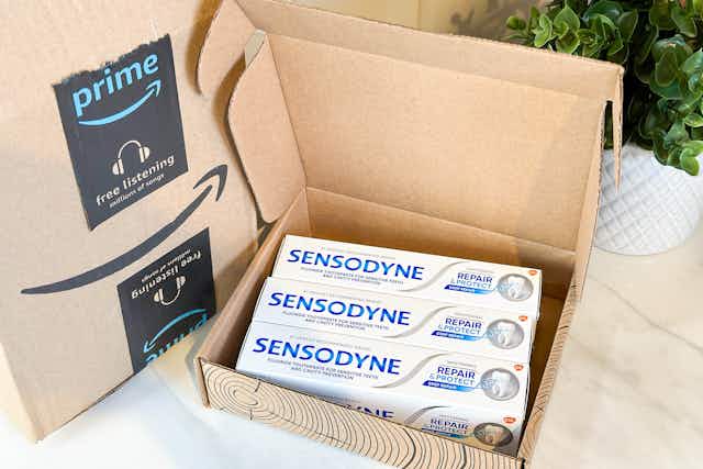 Sensodyne Toothpaste, Save 20% With Coupon and Get $10 Amazon Credit card image