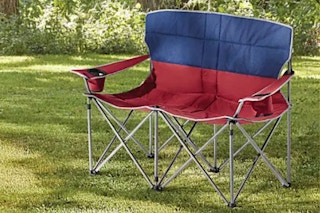 lifestyle image of a loveseat camping chair